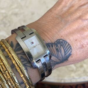 Tommy Hilfiger Stainless Steel Tank Style Women's Quartz Watch